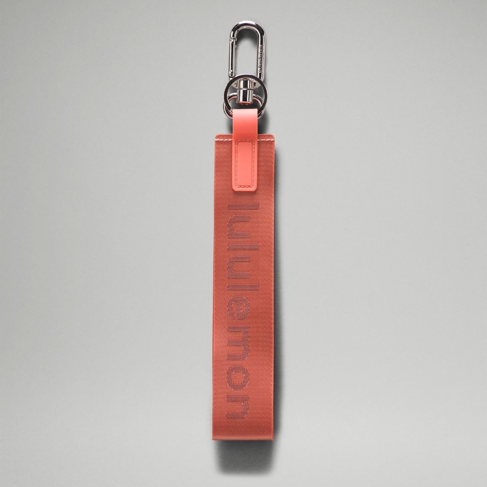 Lululemon Never Lost Keychain, Raspberry Cream/ Wine Berry - NWT